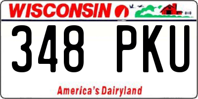 WI license plate 348PKU