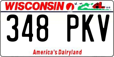WI license plate 348PKV