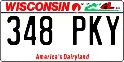 WI license plate 348PKY