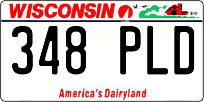 WI license plate 348PLD