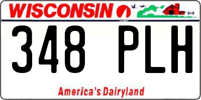 WI license plate 348PLH