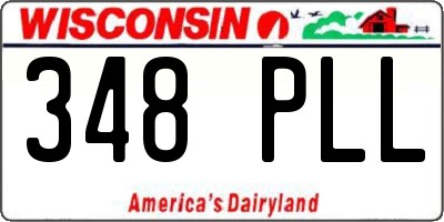 WI license plate 348PLL