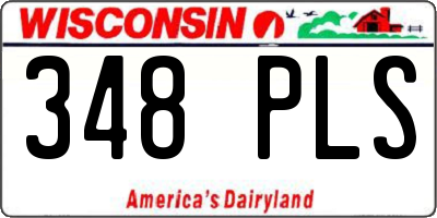 WI license plate 348PLS