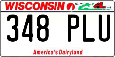 WI license plate 348PLU