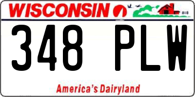WI license plate 348PLW