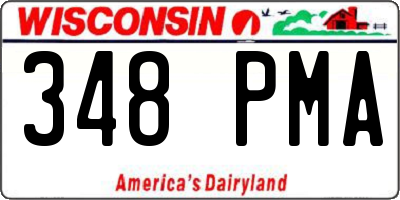 WI license plate 348PMA