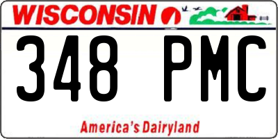 WI license plate 348PMC