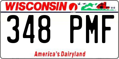WI license plate 348PMF