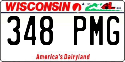 WI license plate 348PMG