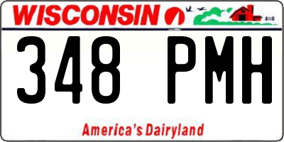 WI license plate 348PMH