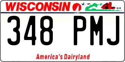 WI license plate 348PMJ