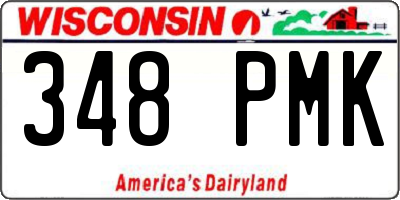 WI license plate 348PMK