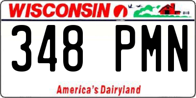 WI license plate 348PMN