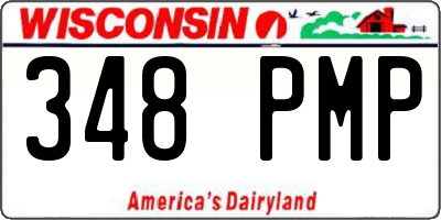 WI license plate 348PMP