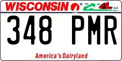 WI license plate 348PMR