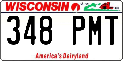 WI license plate 348PMT