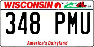 WI license plate 348PMU