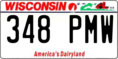WI license plate 348PMW