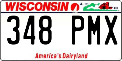 WI license plate 348PMX