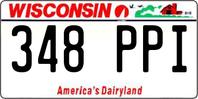 WI license plate 348PPI