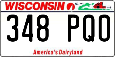 WI license plate 348PQO