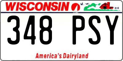 WI license plate 348PSY