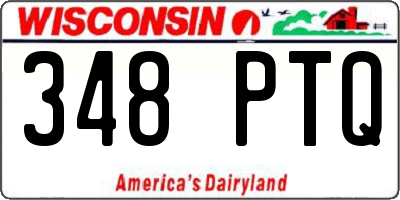WI license plate 348PTQ