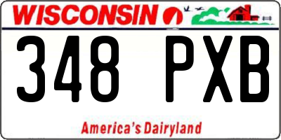WI license plate 348PXB