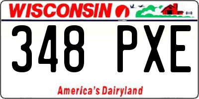 WI license plate 348PXE