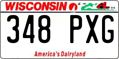 WI license plate 348PXG