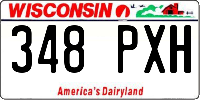 WI license plate 348PXH