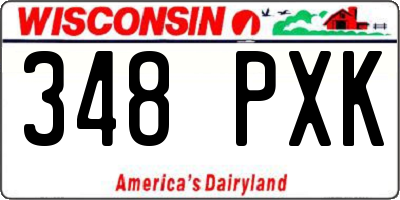 WI license plate 348PXK