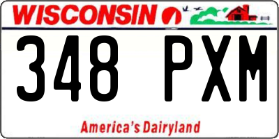 WI license plate 348PXM