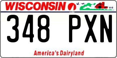 WI license plate 348PXN