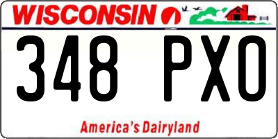 WI license plate 348PXO
