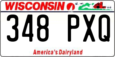 WI license plate 348PXQ