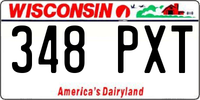 WI license plate 348PXT