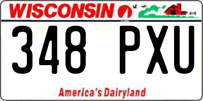 WI license plate 348PXU