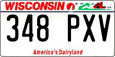 WI license plate 348PXV
