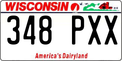 WI license plate 348PXX