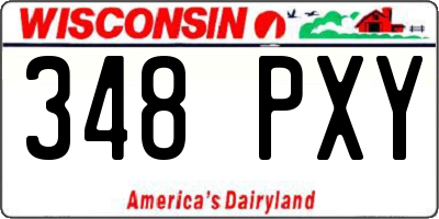 WI license plate 348PXY
