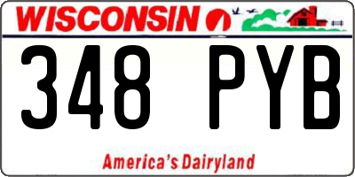 WI license plate 348PYB