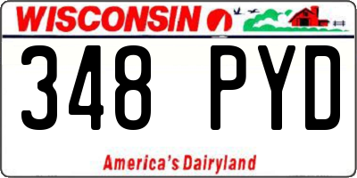 WI license plate 348PYD