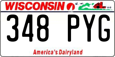 WI license plate 348PYG