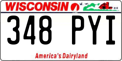 WI license plate 348PYI