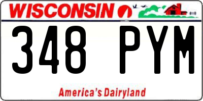 WI license plate 348PYM