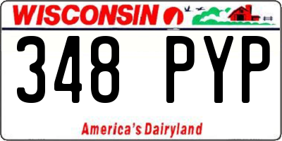 WI license plate 348PYP