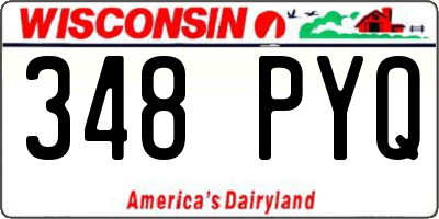WI license plate 348PYQ