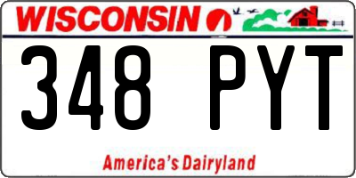 WI license plate 348PYT