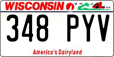 WI license plate 348PYV